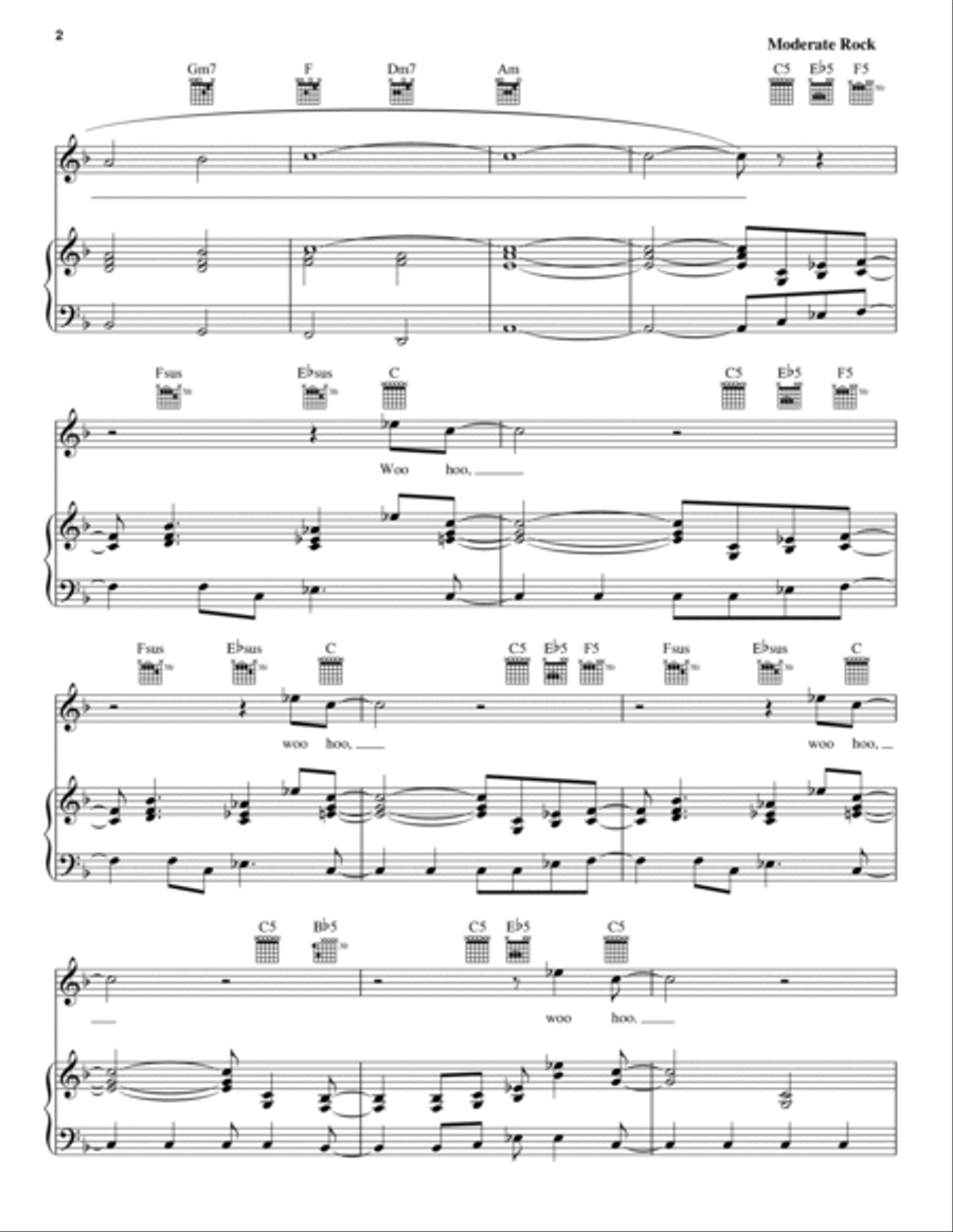 Only Angel Piano, Vocal, Guitar scores gallery preview page 2