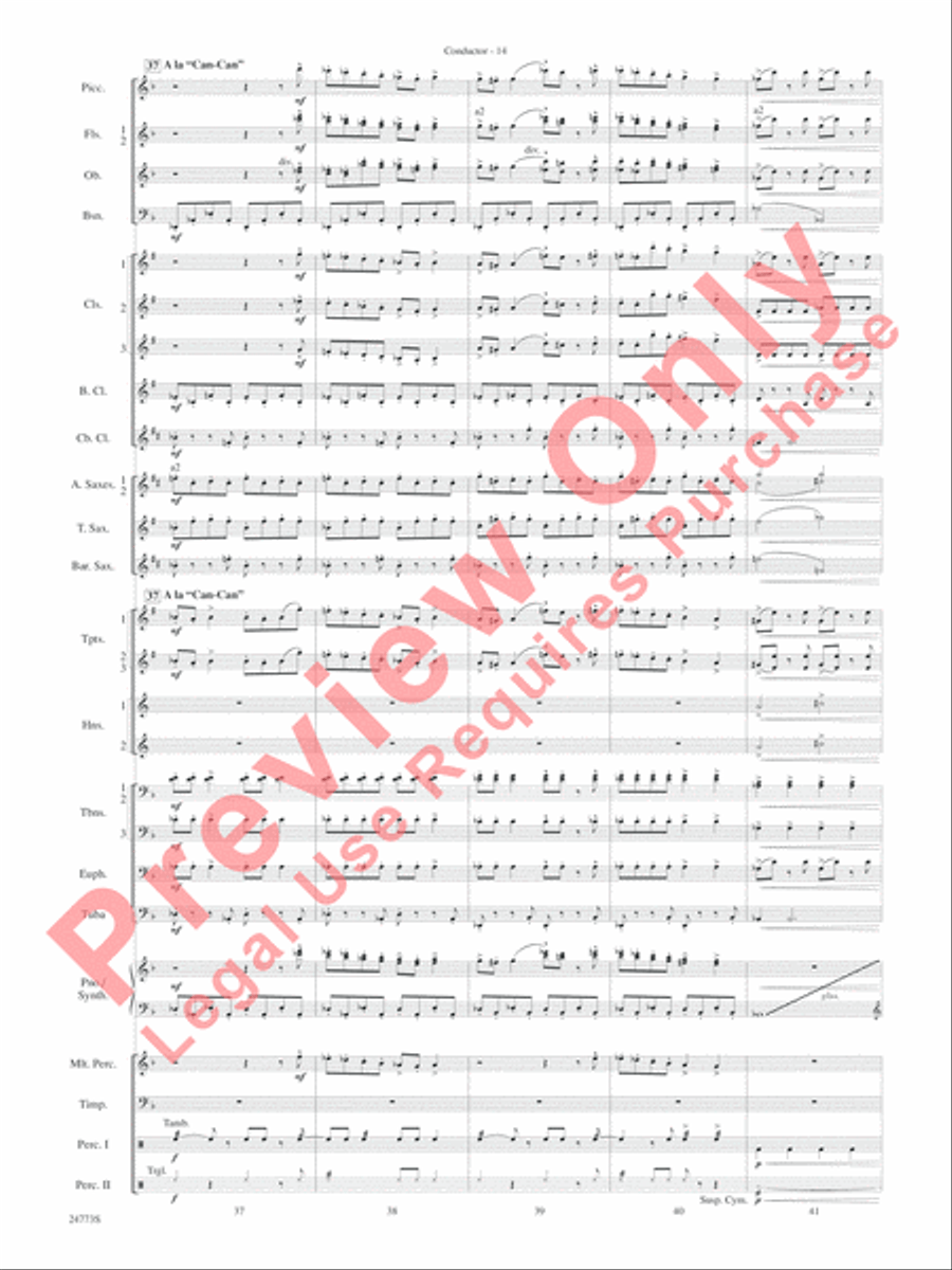 Suite from The Star Wars Epic - Part II Concert Band scores gallery preview page 17
