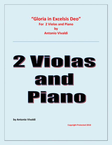 Gloria In Excelsis Deo - 2 Violas and Piano - Advanced Intermediate - Chamber music image number null
