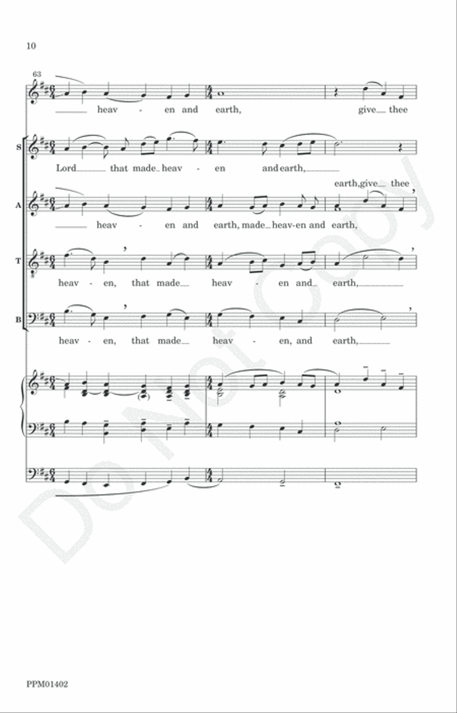 Behold Now, Praise the Lord 4-Part scores gallery preview page 13