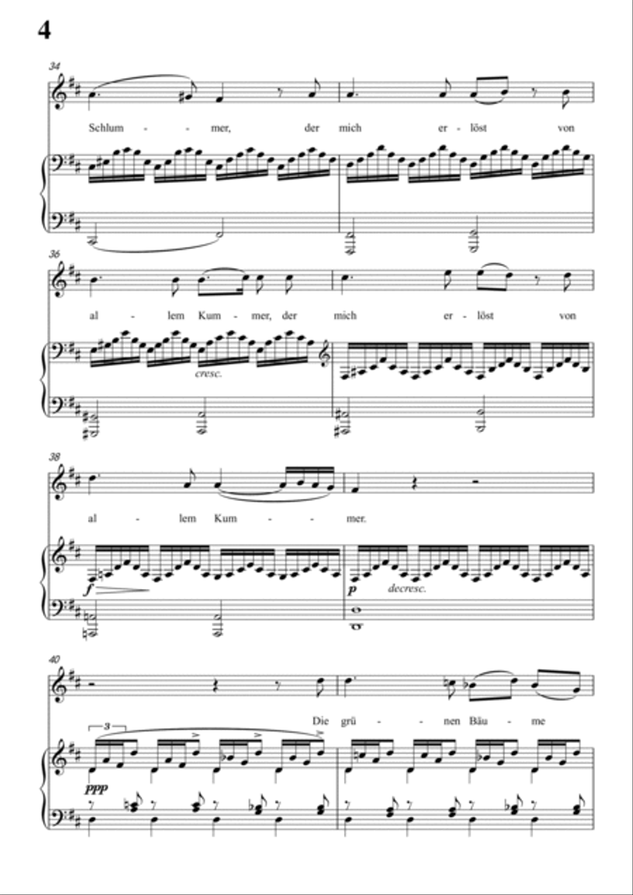 Schubert-Nachtstück,Op.36 No.2 in b minor,for Vocal and Piano Voice scores gallery preview page 5