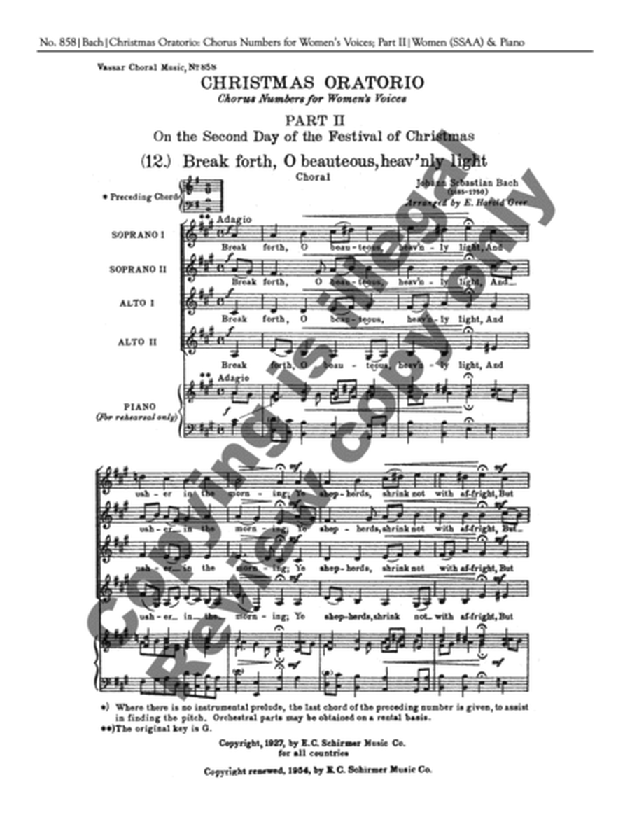 Christmas Oratorio, Part 2: Choruses