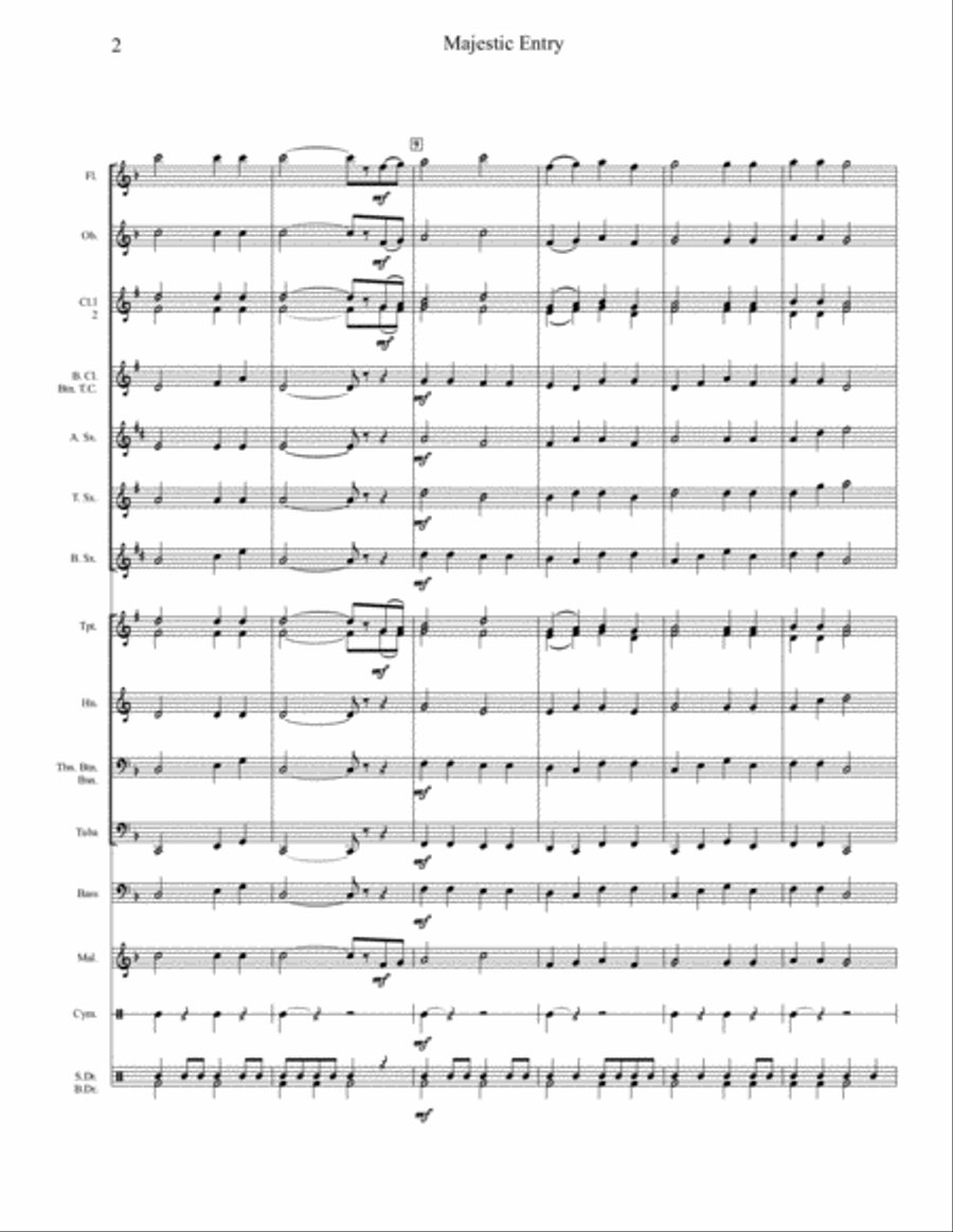 Majestic Entry Concert Band scores gallery preview page 3