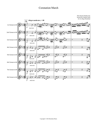 Coronation March (Db) (Clarinet Octet)