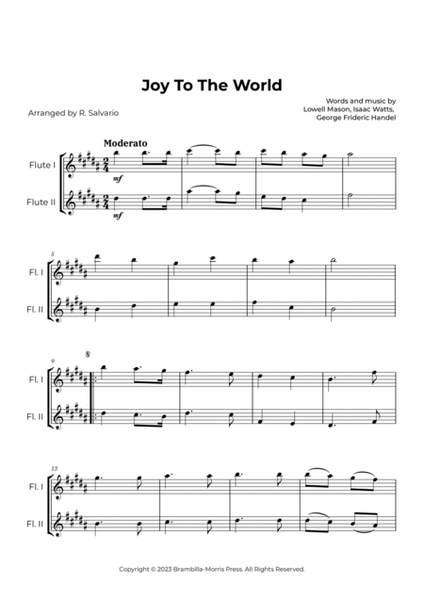 Joy To The World (Key of B Major) image number null