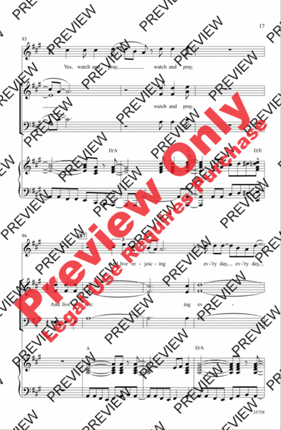 Oh Happy Day Oh Happy Day 3-Part scores gallery preview page 17