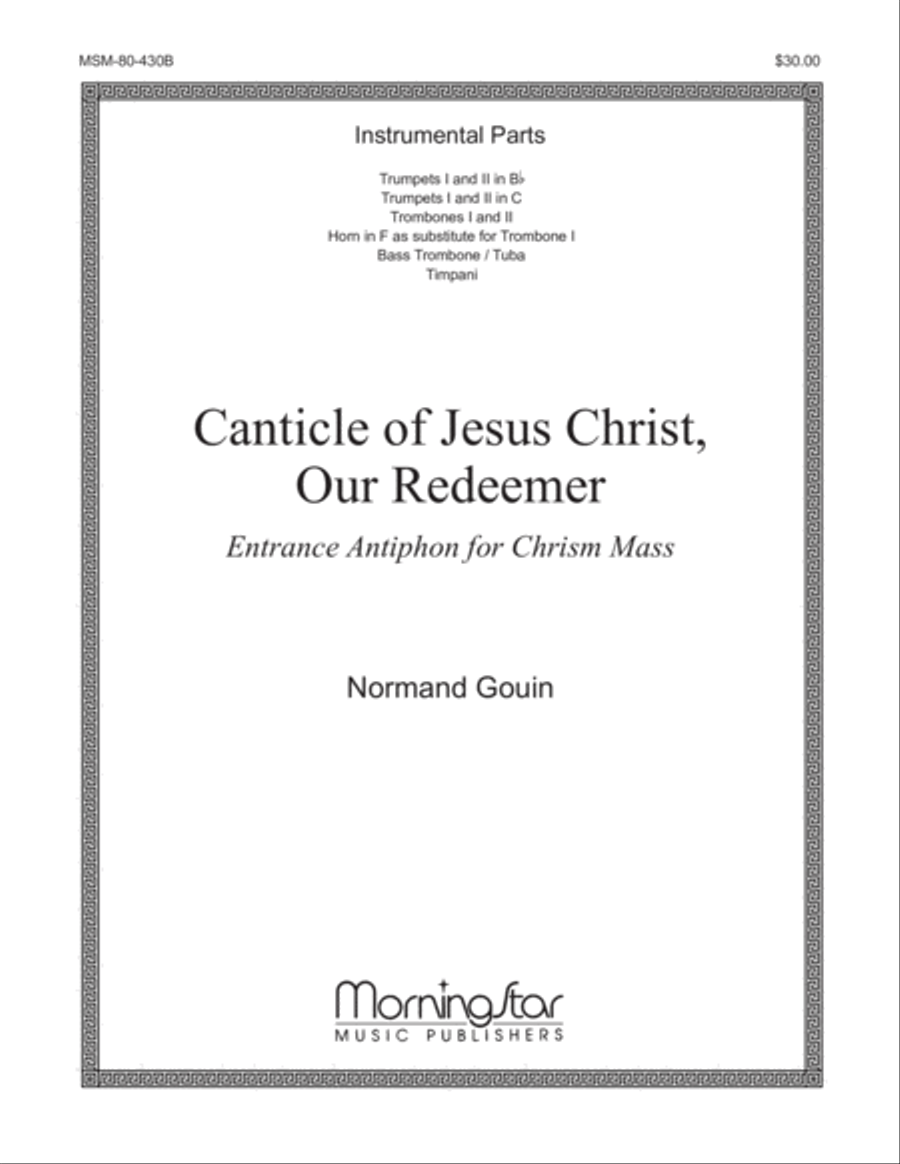 Canticle of Jesus Christ, Our Redeemer Choir scores gallery preview page 1