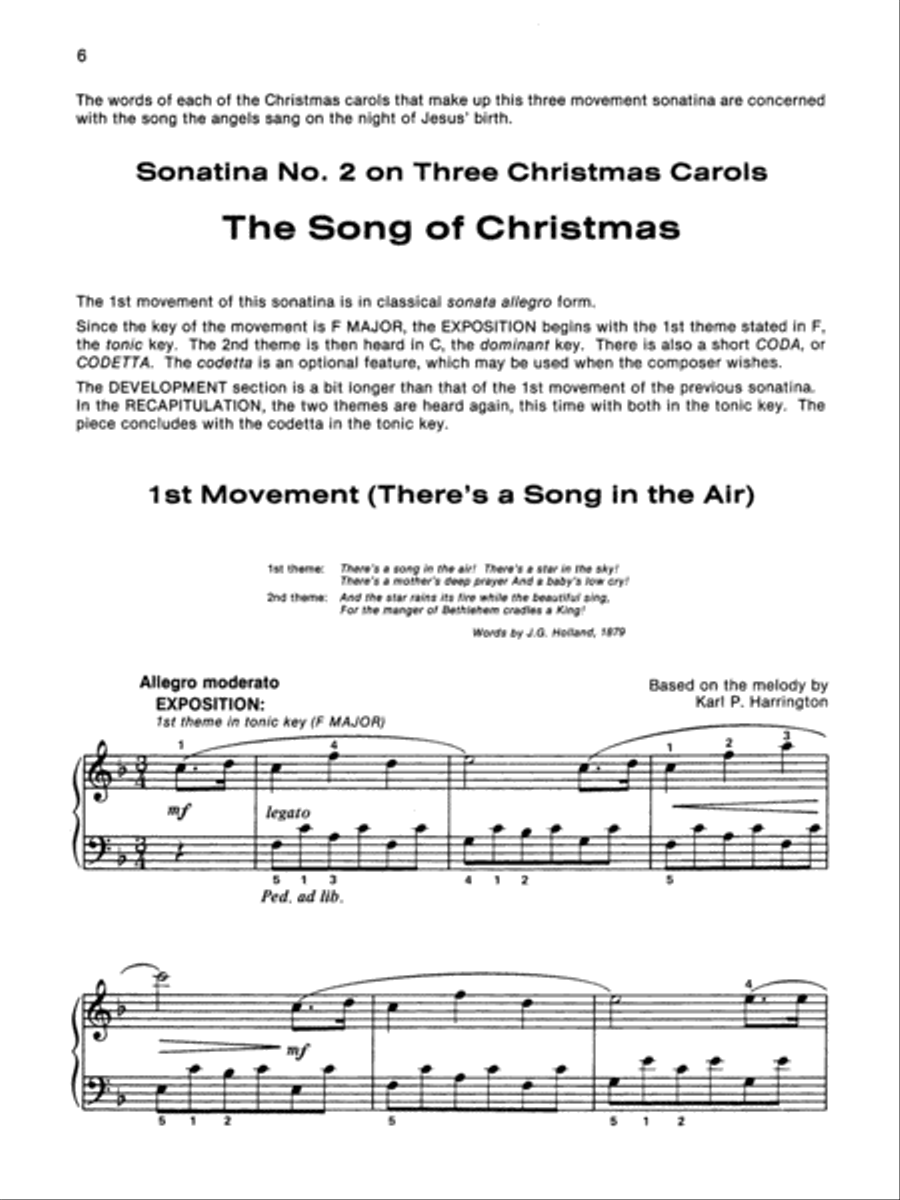 Alfred's Basic Piano Course Merry Christmas!, Level 5 Sonatinas Piano Method scores gallery preview page 4