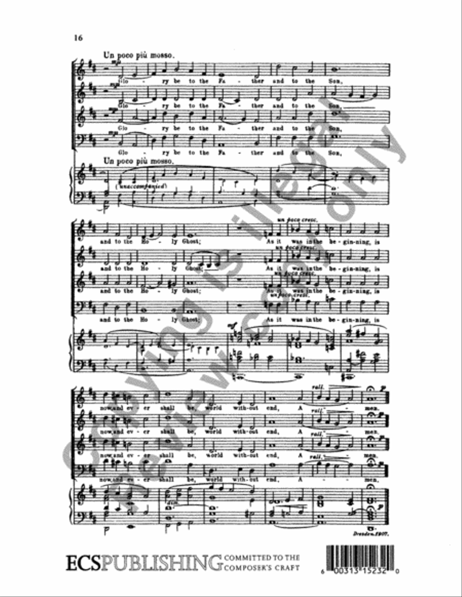 Magnificat & Nunc Dimittis in D 4-Part scores gallery preview page 31
