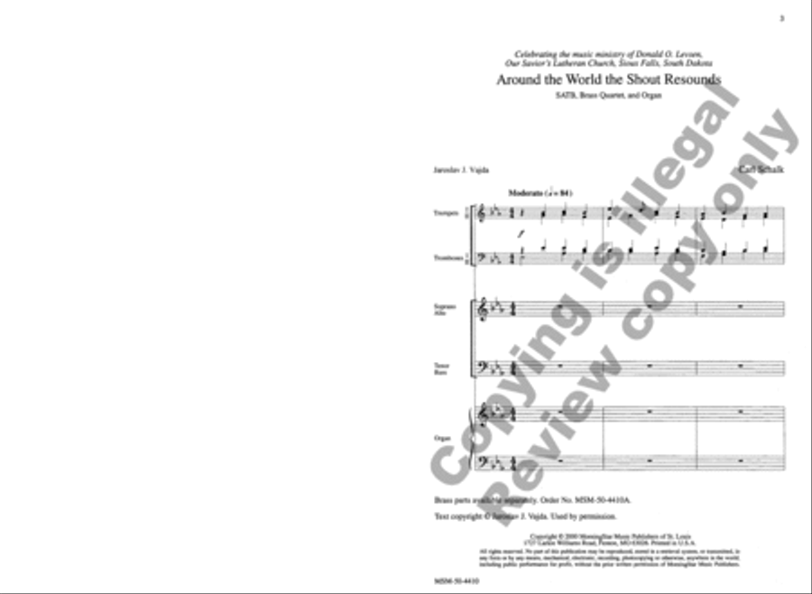 Around the World the Shout Resounds 4-Part scores gallery preview page 2