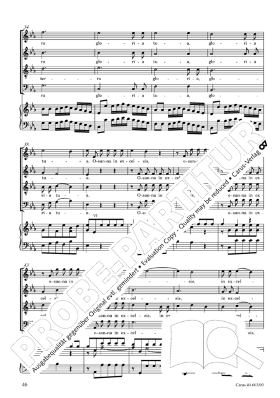 Grosse Orgelsolomesse in Es 4-Part scores gallery preview page 47