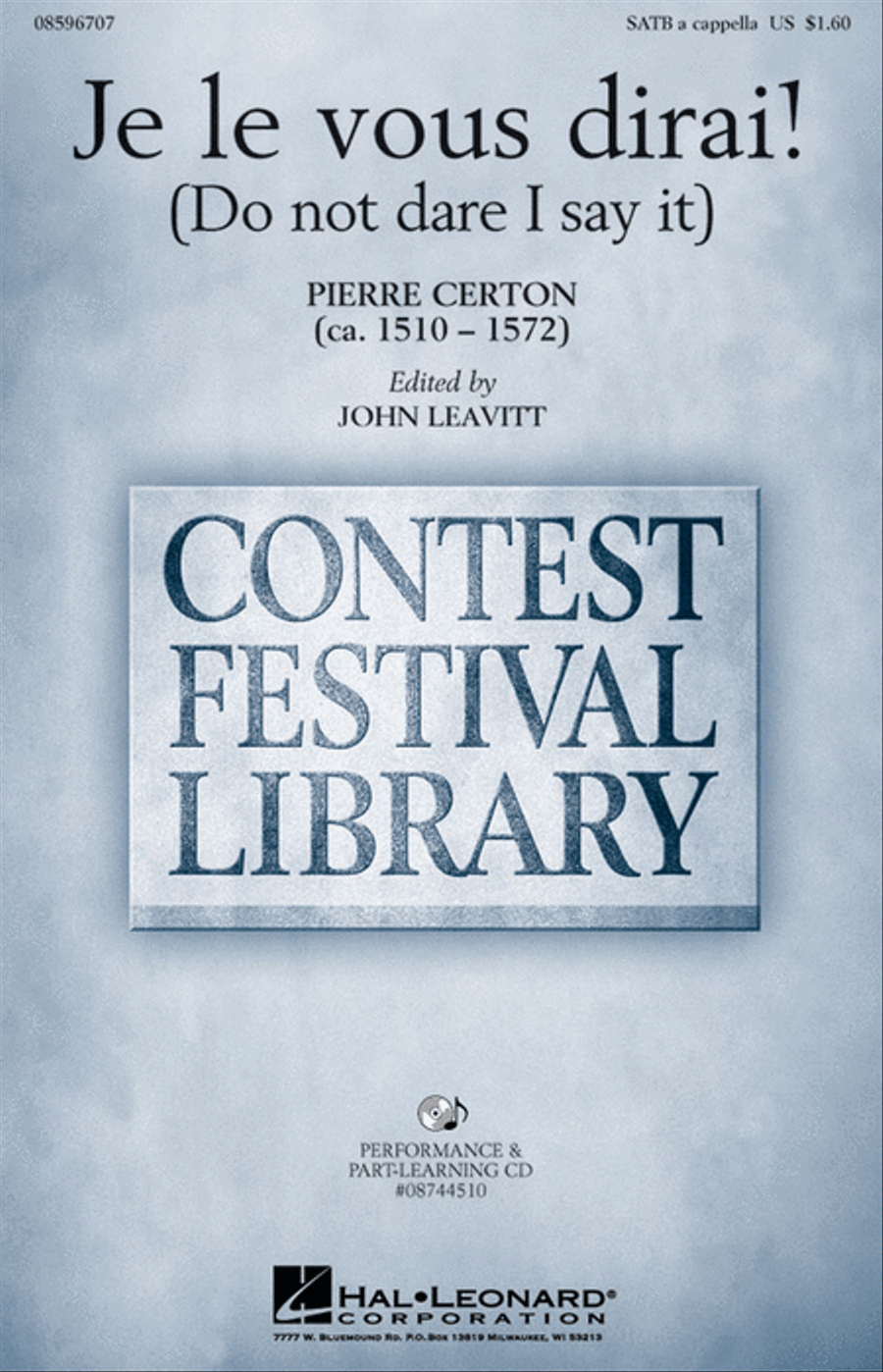Je le vous dirai! 4-Part scores gallery preview page 1