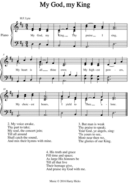 My God, my King. A new tune to a wonderful old hymn.