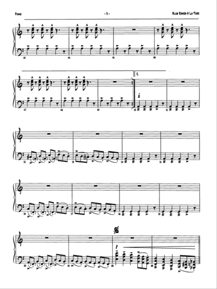 Blue Rondo a la Turk: Piano Accompaniment Jazz Ensemble scores gallery preview page 3