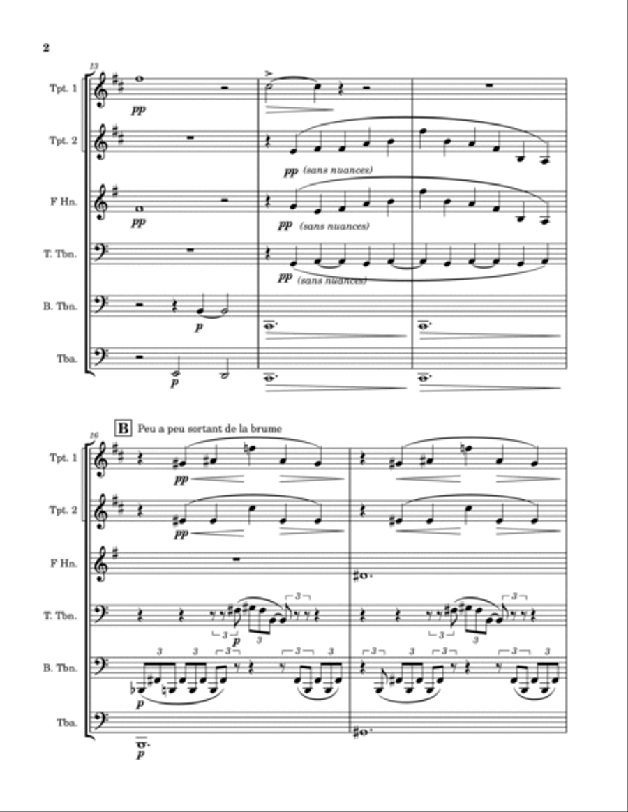 La Cathédrale Engloutie Horn scores gallery preview page 4