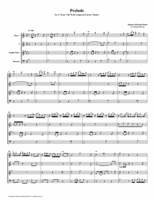 Prelude 17 from Well-Tempered Clavier, Book 1 (Double Reed Quartet)