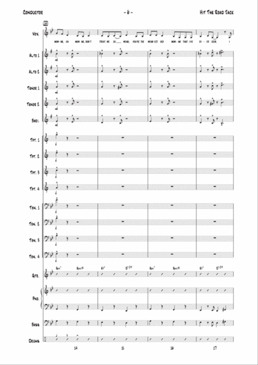 Hit The Road Jack Jazz Ensemble scores gallery preview page 6