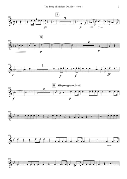 Schubert - The Song of Miriam Op.136 - Horn 1