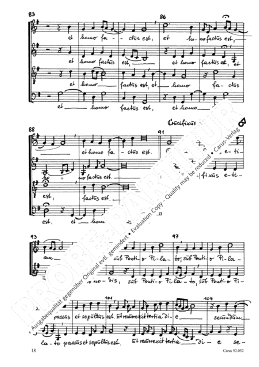Missa canonica 4-Part scores gallery preview page 19