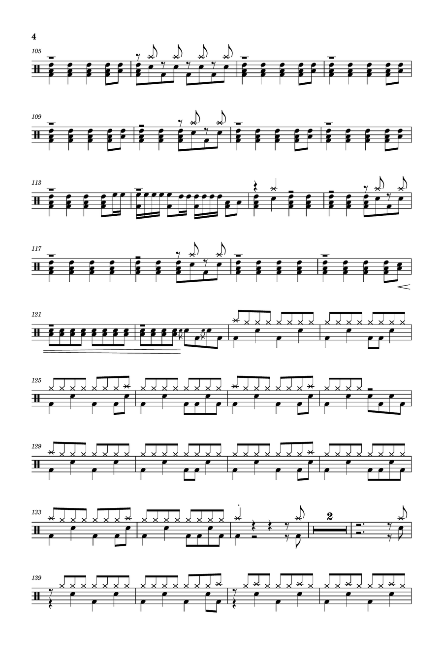 Enter Sandman Drum Set scores gallery preview page 4