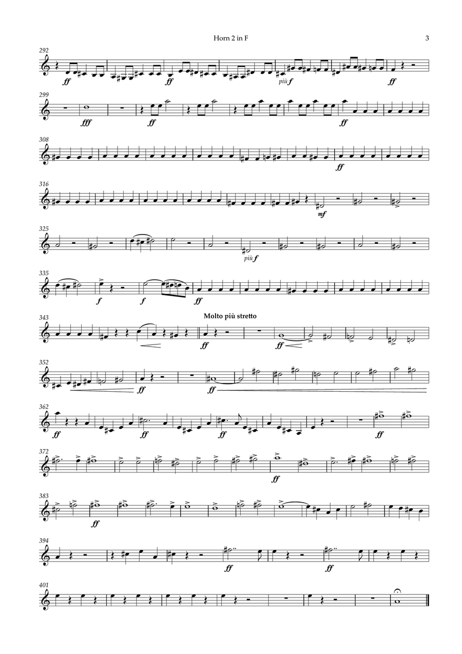 Rienzi Overture - transposed horn parts (1-4) Horn Solo scores gallery preview page 6