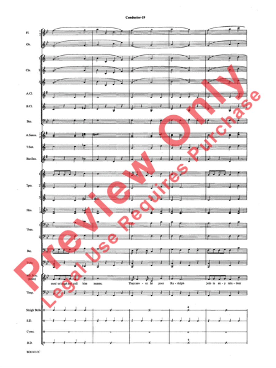 Christmas Pop Sing Along (for Concert Band with Audience Participation) Concert Band scores gallery preview page 21