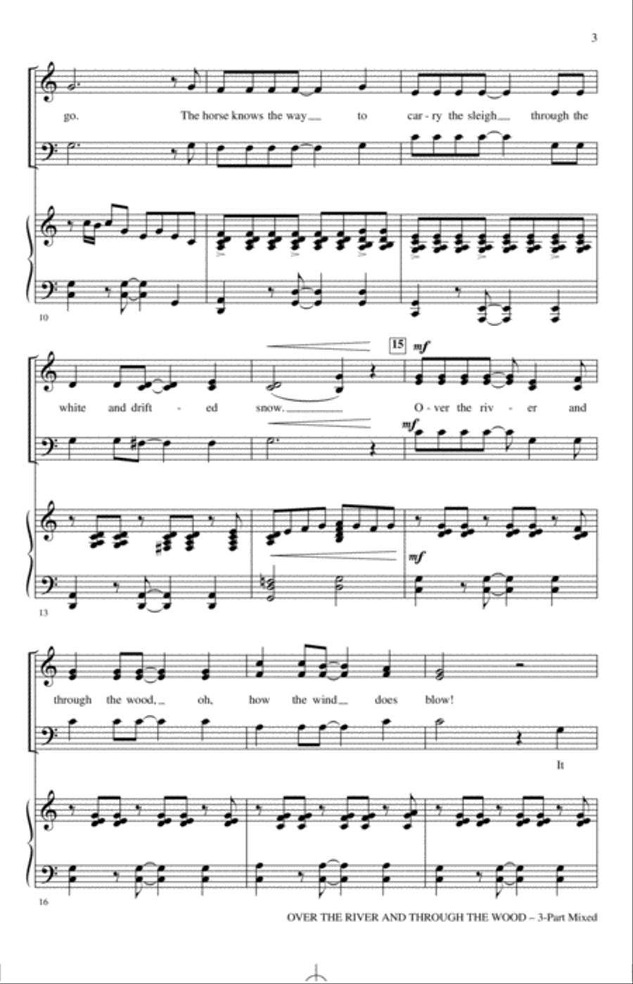 Over The River And Through The Wood 3-Part scores gallery preview page 2