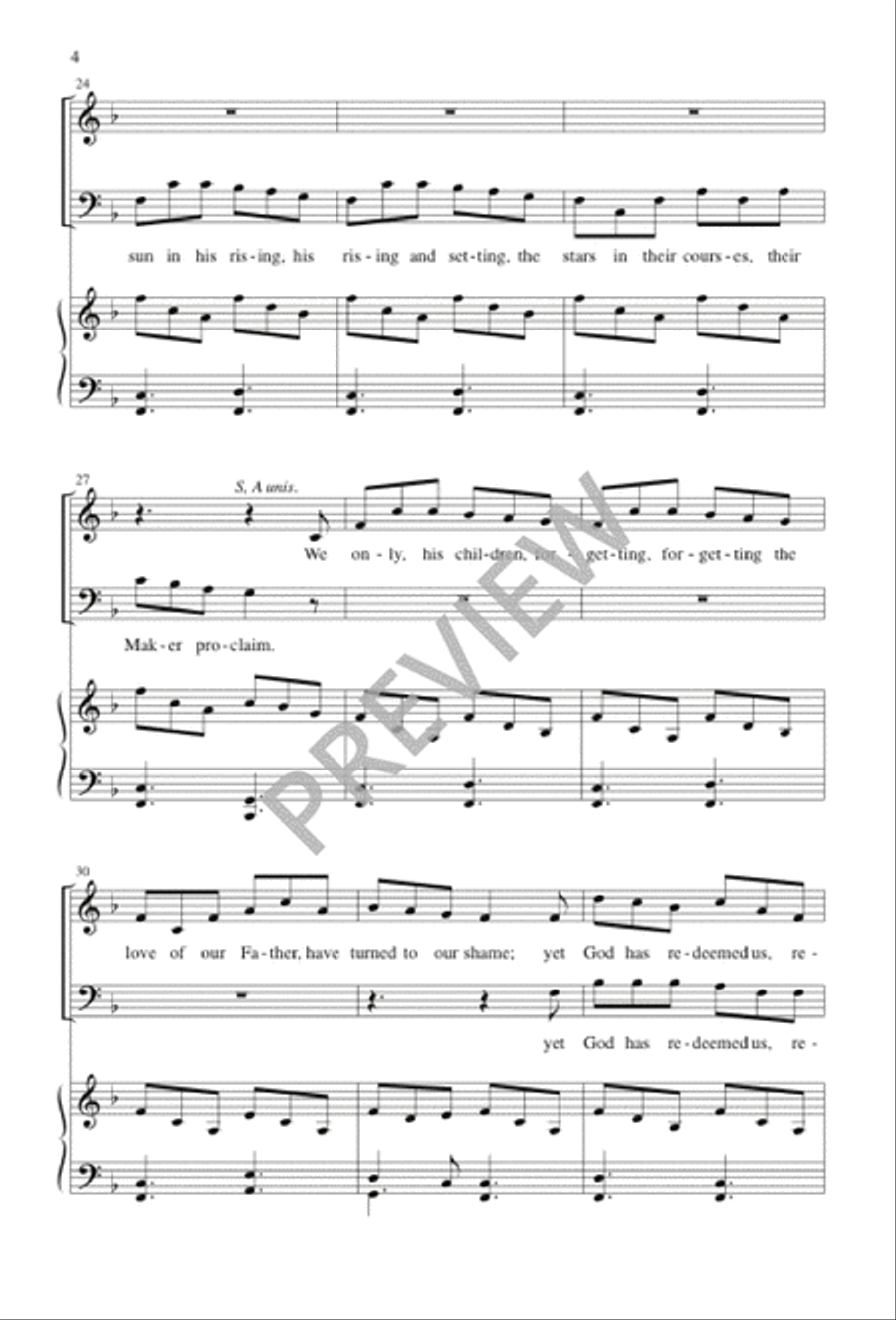 The Heavens Are Singing 2-Part scores gallery preview page 5