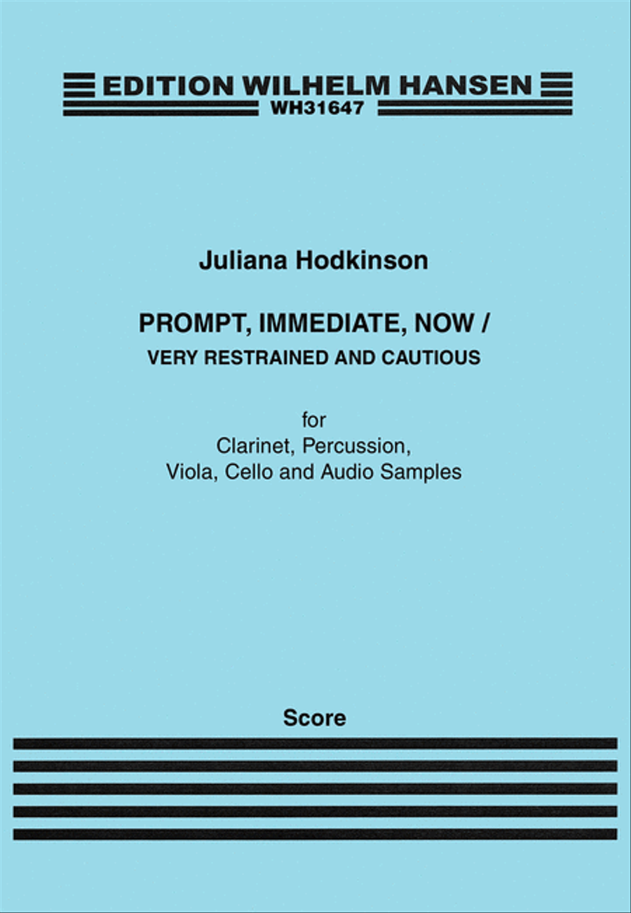 Prompt, Immediate, Now / Very Restrained and Cautious Clarinet scores gallery preview page 1