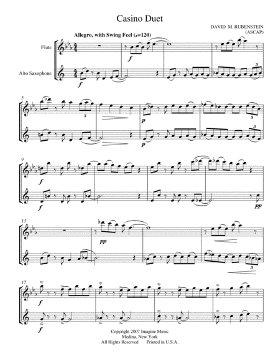 Casino Duet Casino Duet Flute scores gallery preview page 1