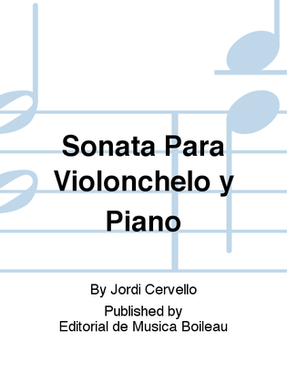 Sonata Para Violonchelo y Piano