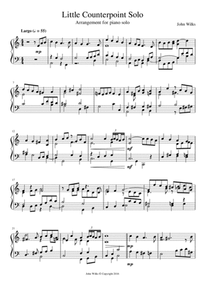 Little Counterpoint for piano solo