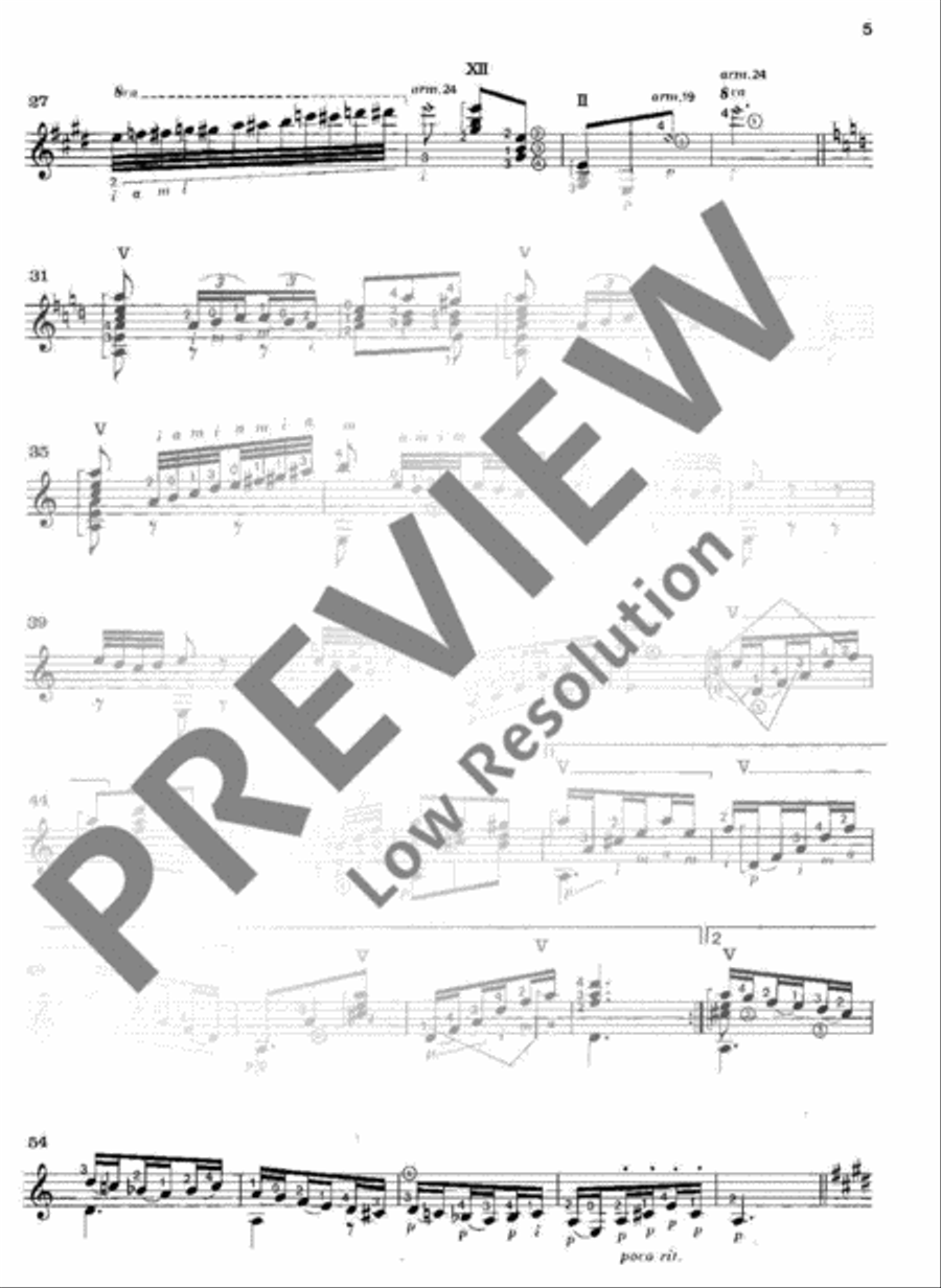 Passepied No. II Guitar scores gallery preview page 6