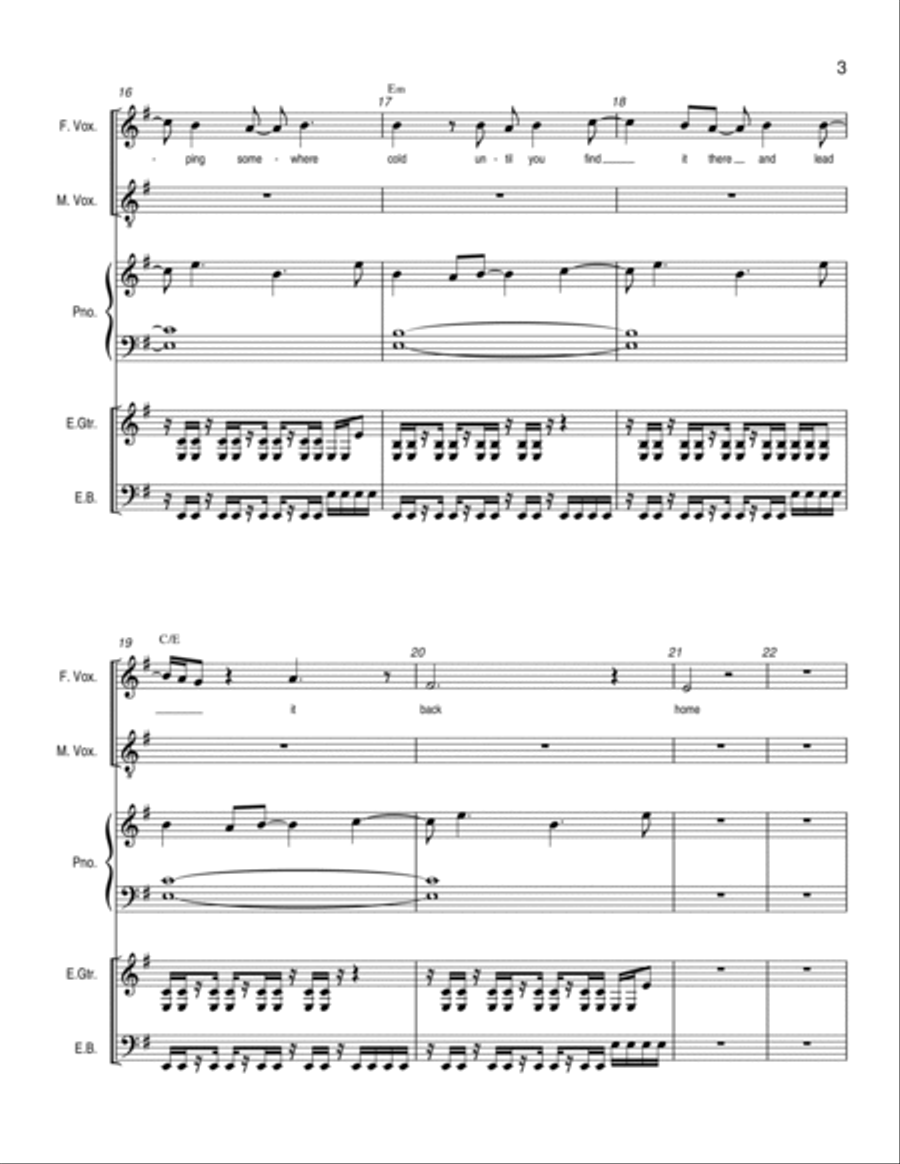 Bring Me To Life Bring Me To Life Bass Voice scores gallery preview page 3
