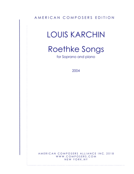 [Karchin] Roethke Songs