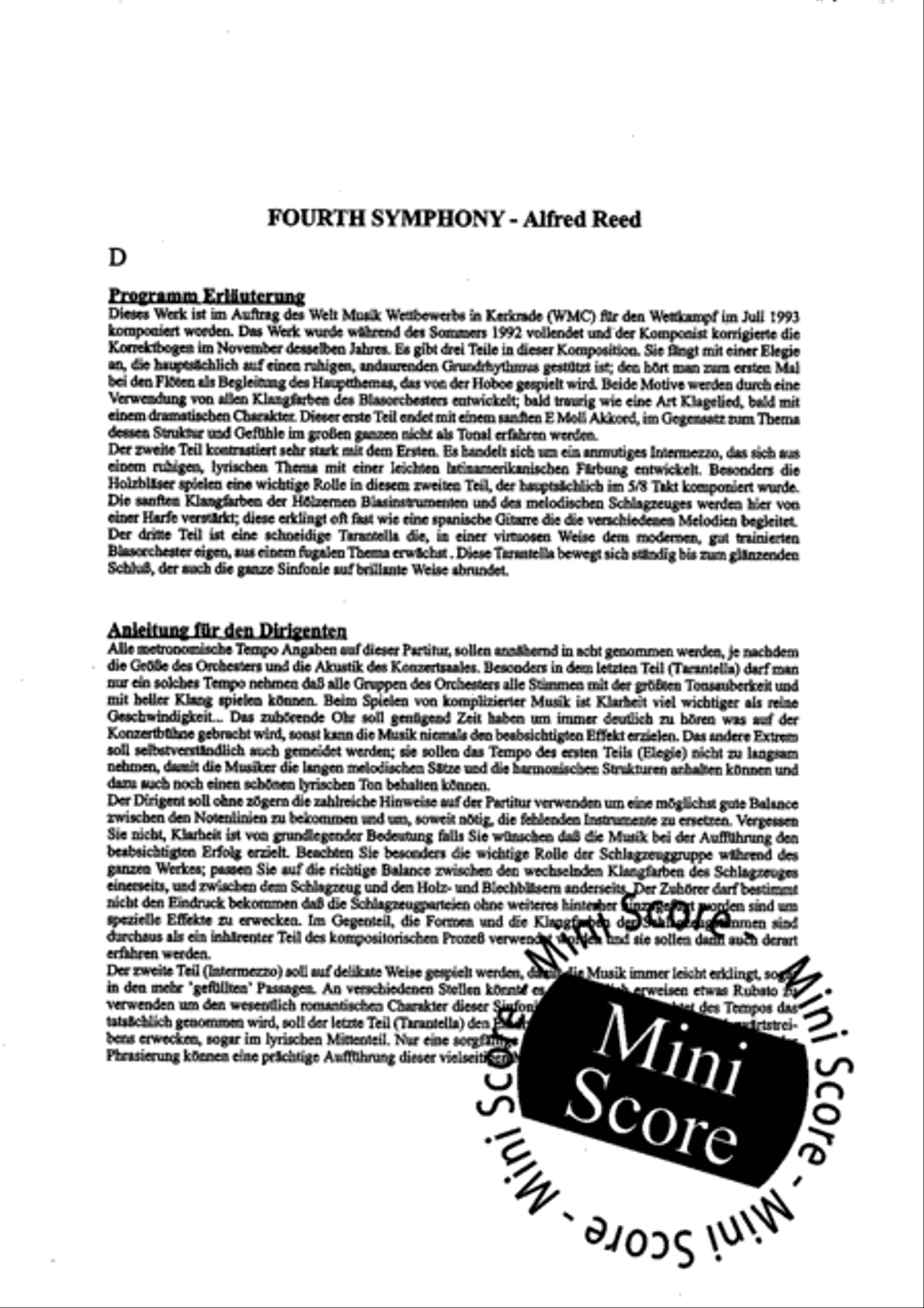 Fourth Symphony Fourth Symphony Concert Band scores gallery preview page 7