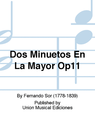 Dos Minuetos En La Mayor Op11