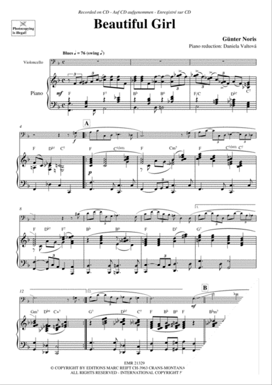 Beautiful Girl Piano Accompaniment scores gallery preview page 4
