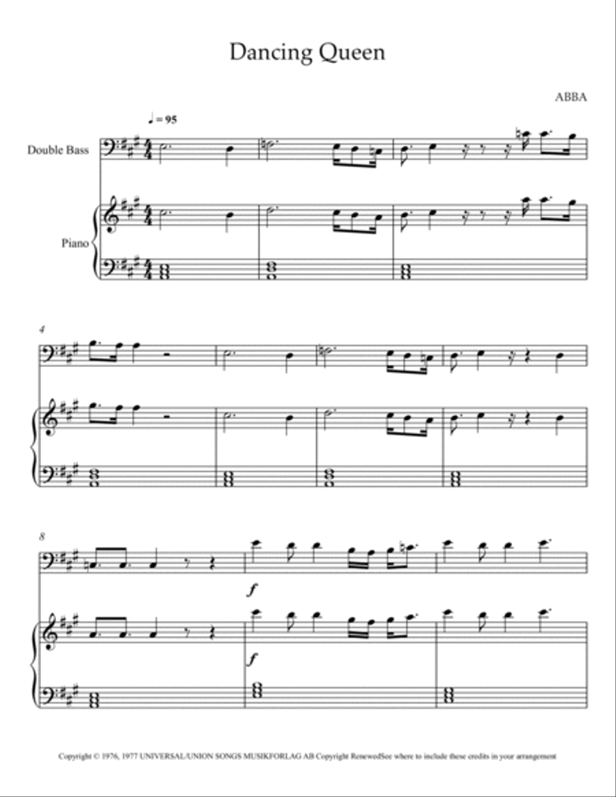 Dancing Queen String Duet scores gallery preview page 2