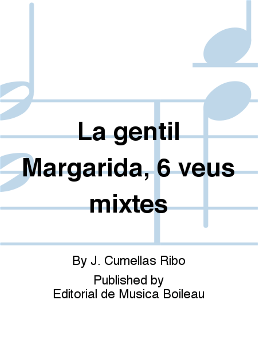 La gentil Margarida, 6 veus mixtes Mixed Choir scores gallery preview page 1