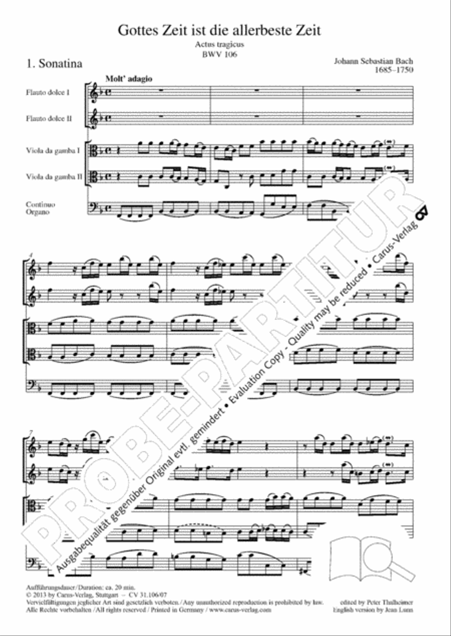 God's own time is the time appointed (Gottes Zeit ist die allerbeste Zeit) 4-Part scores gallery preview page 10