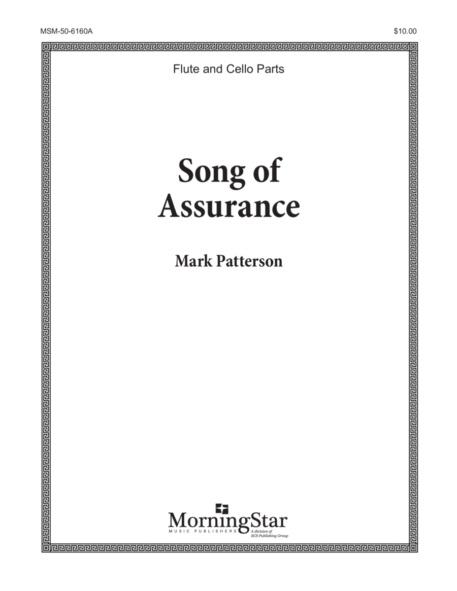 Song of Assurance (Downloadable Flute & Cello Parts) Choir scores gallery preview page 1