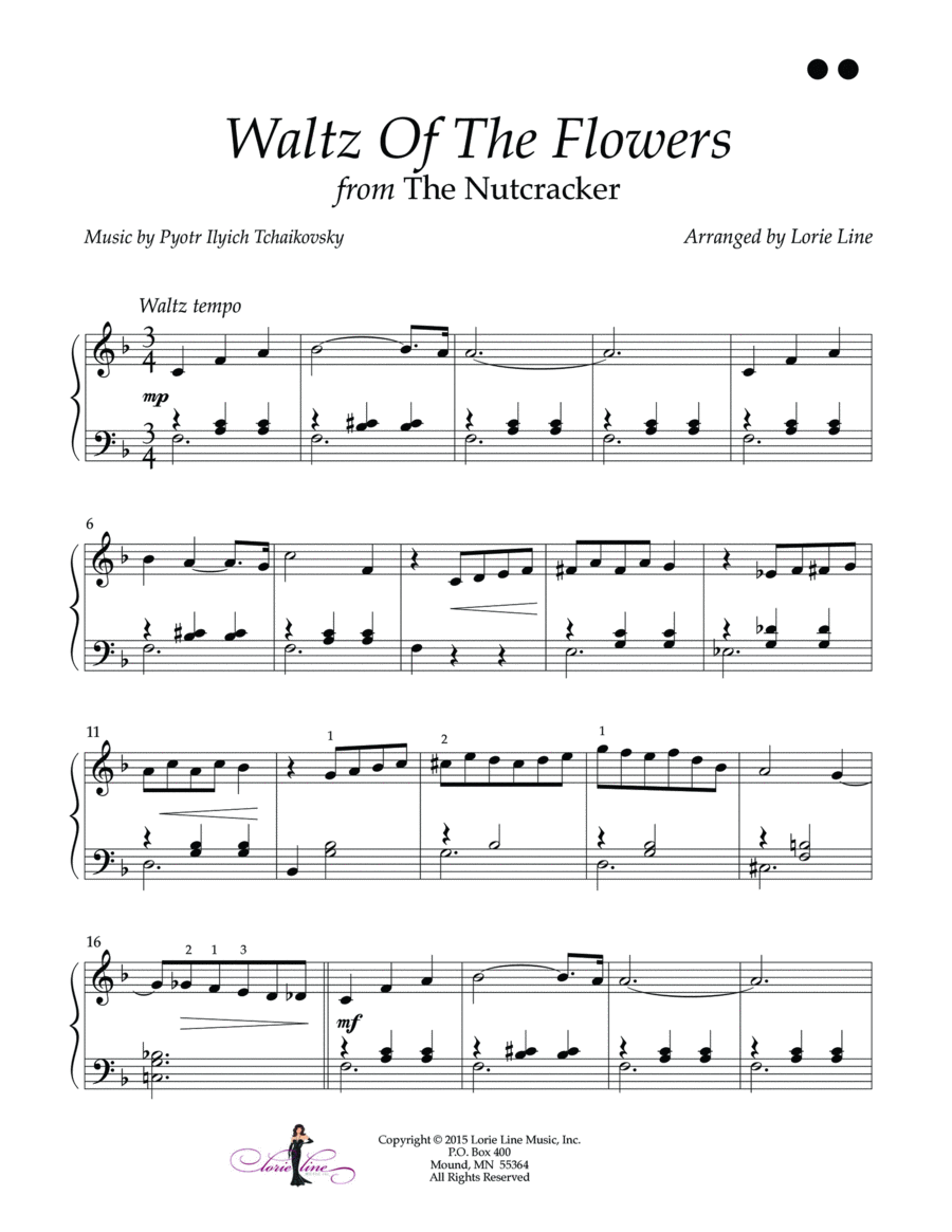 Waltz Of The Flowers (from The Nutcracker) Waltz Of The Flowers (from The Nutcracker) Piano Method scores gallery preview page 1
