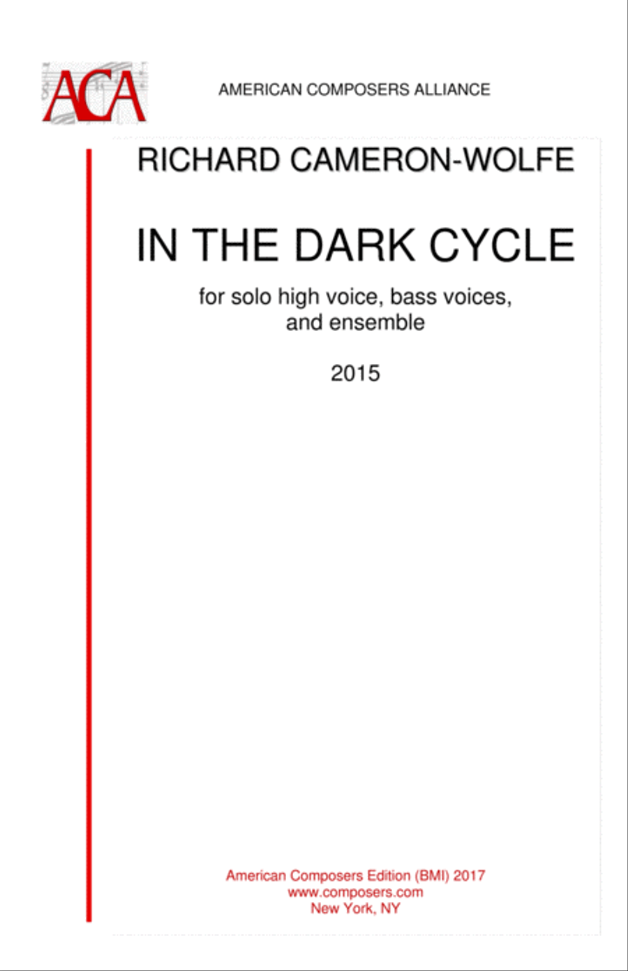 [Cameron-Wolfe] In the Dark Cycle Unison Choir scores gallery preview page 1
