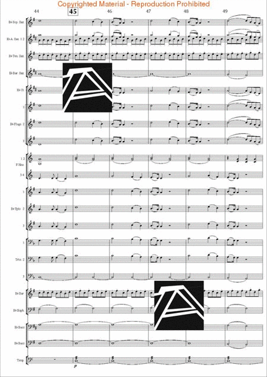 Jupiter Hymn (from The Planets) Concert Band scores gallery preview page 9