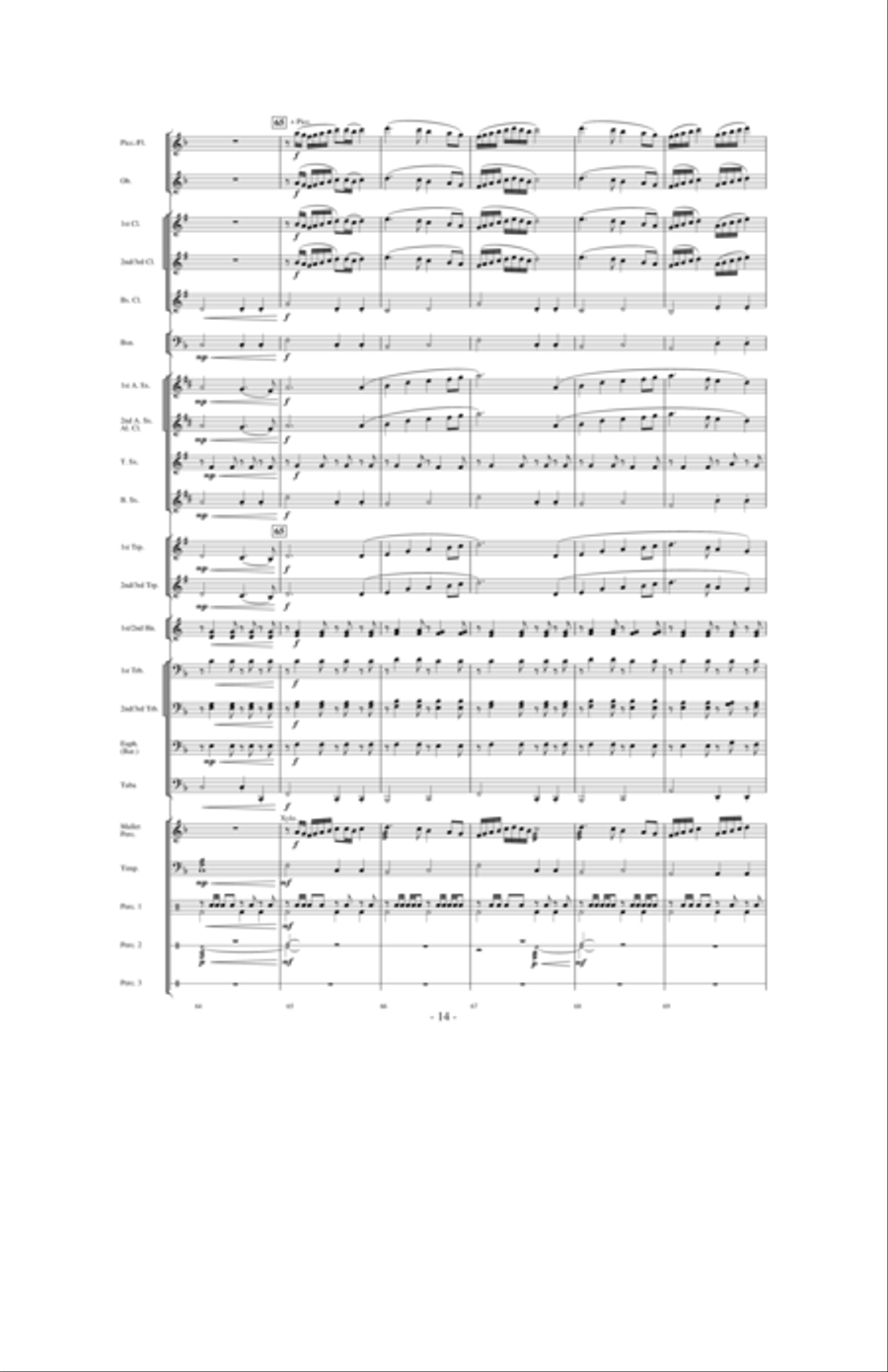 Quest of the Undaunted Knight Concert Band scores gallery preview page 13