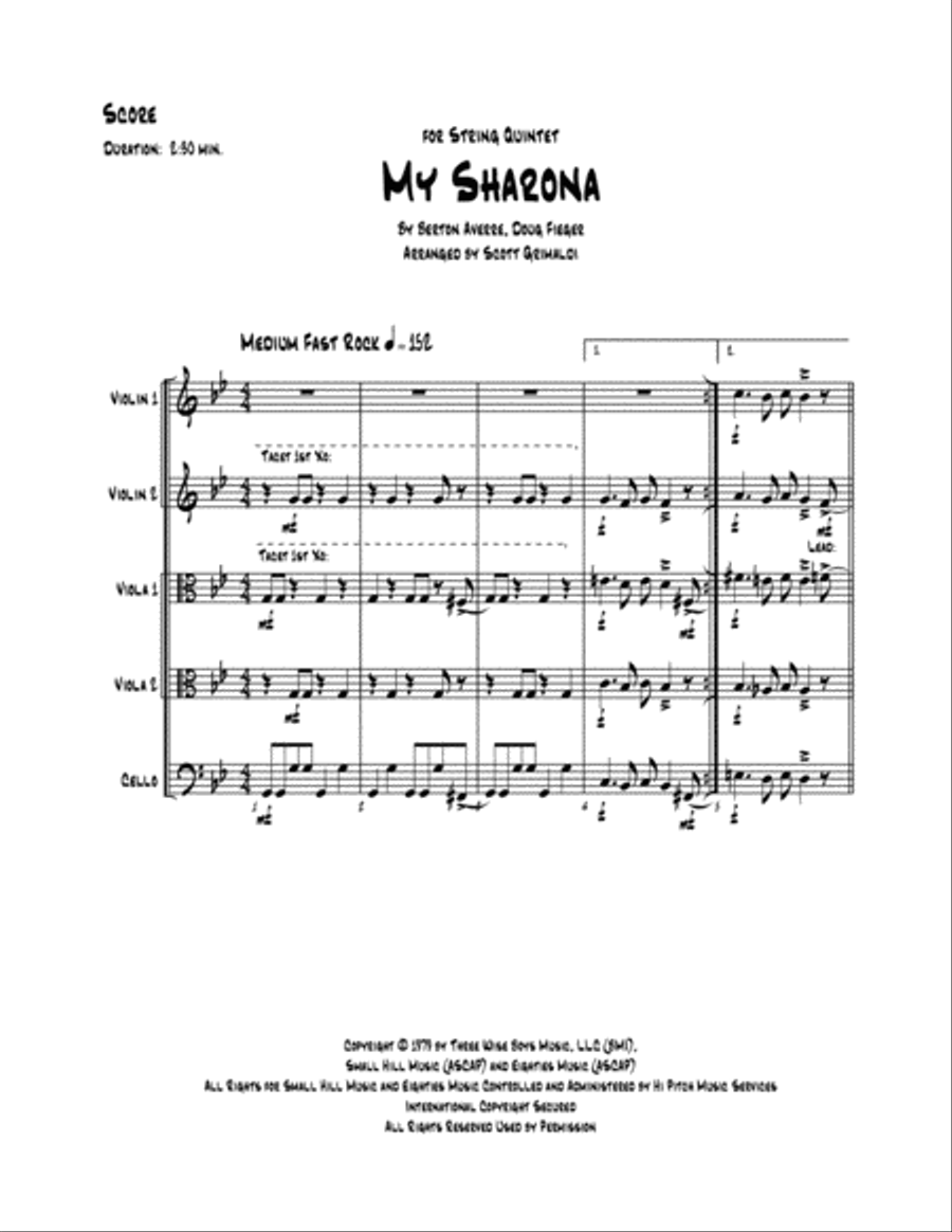 My Sharona String Trio scores gallery preview page 2