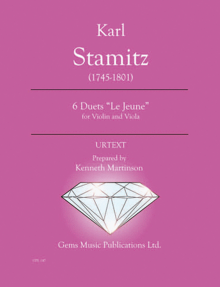 Carl Stamitz : 6 Duets  Le Jeune  for Violin and Viola