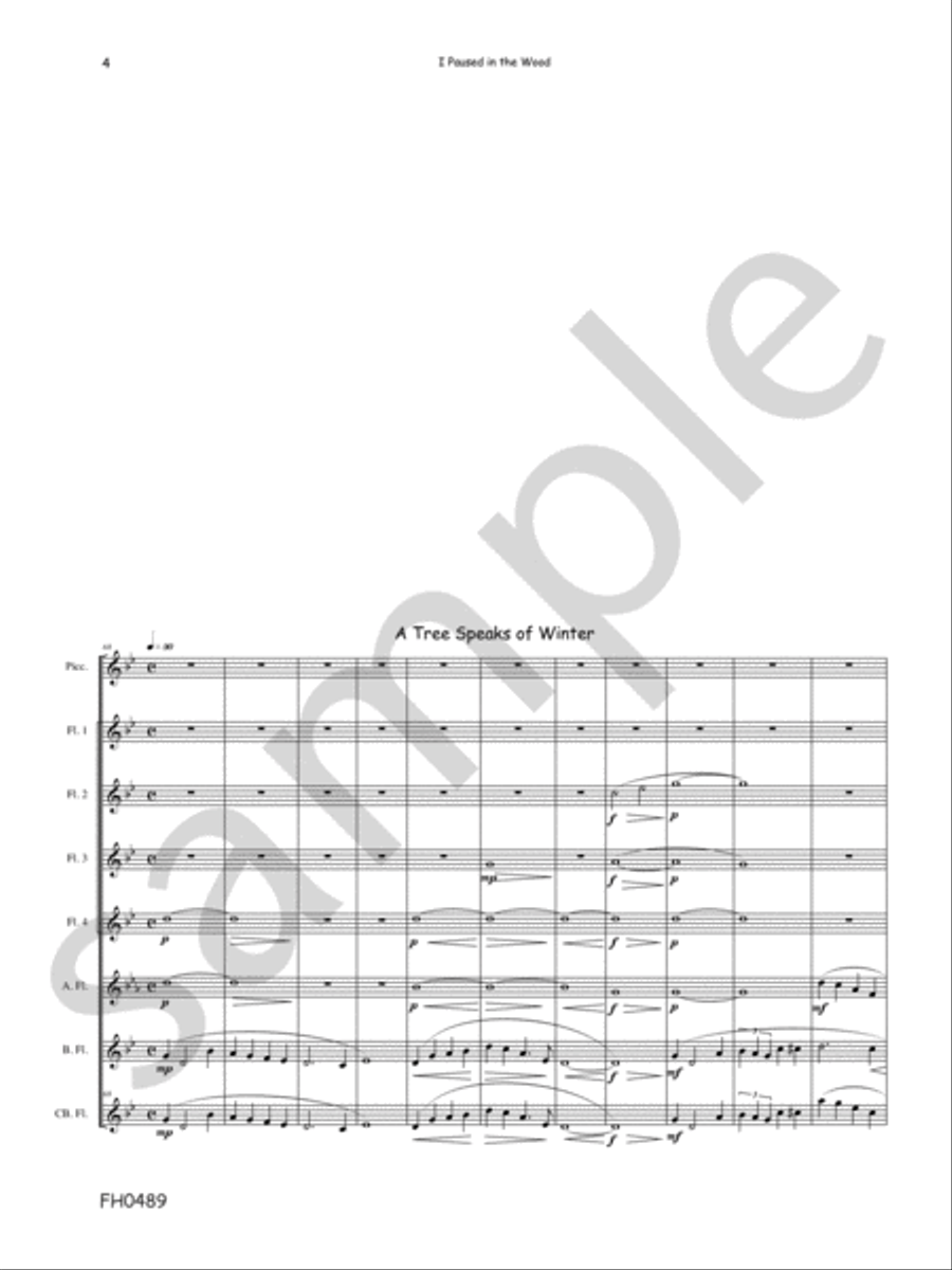 I Paused In The Wood I Paused In The Wood Flute Quartet scores gallery preview page 5