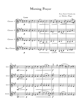 Morning Prayer - Clarinet Quartet